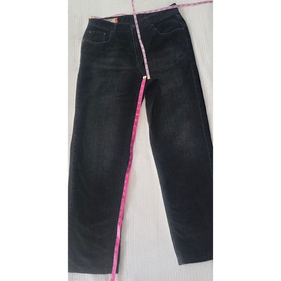 Faconnable Jeans Men's 34R Corduroy Pants Dark Gray Distressed Cotton French - Picture 6 of 15